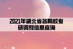 2021年湖北省各院校考研調劑信息查詢