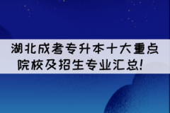 考前必看！湖北成考專升本十大重點院校及招生專業(yè)匯總