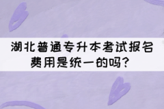 湖北普通專升本考試報(bào)名費(fèi)用是統(tǒng)一的嗎？