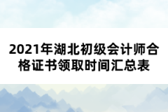 2021年湖北初級會計(jì)師合格證書領(lǐng)取時(shí)間匯總表