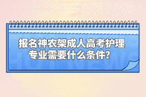 報(bào)名神農(nóng)架成人高考護(hù)理專業(yè)需要什么條件？