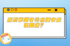 武漢學院專升本的專業(yè)有哪些？