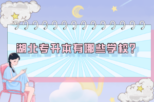 湖北專升本有哪些學(xué)校？