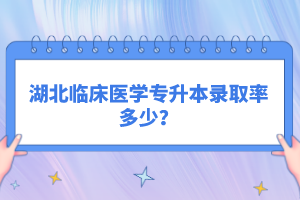 湖北臨床醫(yī)學(xué)專升本錄取率多少？