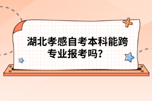 湖北孝感自考本科能跨專業(yè)報(bào)考嗎？