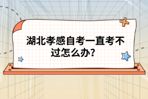 湖北孝感自考一直考不過怎么辦？