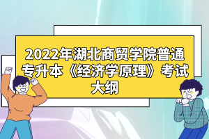 2022年湖北商貿(mào)學院普通專升本《經(jīng)濟學原理》考試大綱