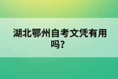 湖北鄂州自考文憑有用嗎？