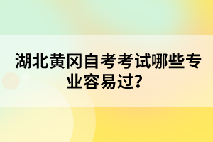 湖北黃岡自考考試哪些專業(yè)容易過？