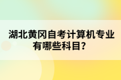 湖北黃岡自考計算機專業(yè)有哪些科目？