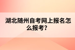 湖北隨州自考網(wǎng)上報名怎么報考？