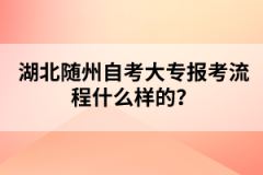 湖北隨州自考大專報(bào)考流程什么樣的？