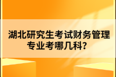 湖北研究生考試財務管理專業(yè)考哪幾科？