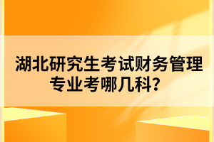 湖北研究生考試財務(wù)管理專業(yè)考哪幾科？