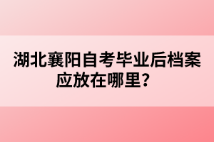 湖北襄陽自考畢業(yè)后檔案應(yīng)放在哪里？