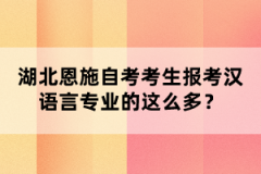 湖北恩施自考考生報(bào)考漢語(yǔ)言專業(yè)的這么多？