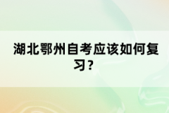 湖北鄂州自考應該如何復習？