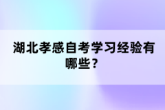 湖北孝感自考學(xué)習(xí)經(jīng)驗(yàn)有哪些？