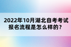 2022年10月湖北自考考試報名流程是怎么樣的？