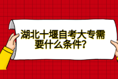 湖北十堰自考大專需要什么條件？