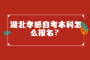 湖北孝感自考本科怎么報名？