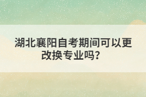 湖北襄陽(yáng)自考期間可以更改換專業(yè)嗎？