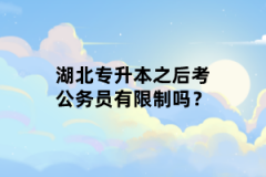 湖北專升本之后考公務(wù)員有限制嗎？