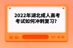 2022年湖北成人高考考試如何沖刺復(fù)習(xí)？
