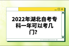 2022年湖北自考?？埔荒昕梢钥紟组T？