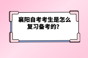 襄陽(yáng)自考考生是怎么復(fù)習(xí)備考的？