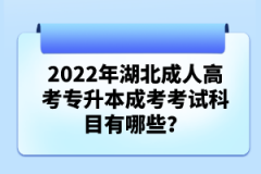 2022年湖北成人高考專升本成考考試科目有哪些？