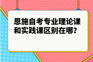 恩施自考專業(yè)理論課和實踐課區(qū)別在哪？