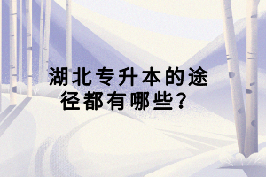 湖北統(tǒng)招專升本專業(yè)怎么選？