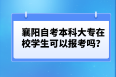 襄陽自考本科大專在校學(xué)生可以報(bào)考嗎？