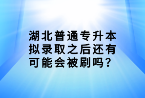 湖北普通專升本擬錄取之后還有可能會(huì)被刷嗎？