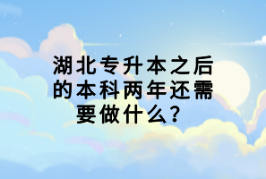 湖北專升本之后的本科兩年還需要做什么？