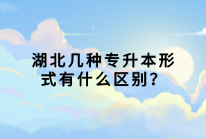 湖北幾種專升本形式有什么區(qū)別？