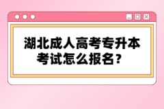湖北成人高考專升本考試怎么報名？報名流程怎么樣？