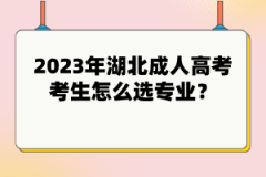 2023年湖北成人高考考生怎么選專業(yè)？
