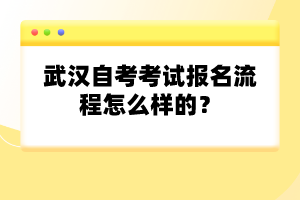 武漢自考考試報名流程怎么樣的？