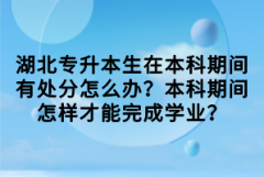 湖北專升本生在本科期間有處分怎么辦？本科期間怎樣才能完成學業(yè)？