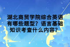 湖北商貿(mào)學院綜合英語有哪些題型？語言基礎知識考查什么內(nèi)容？